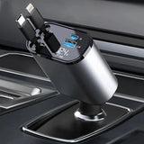 Retractable 4 In 1 Car Charger